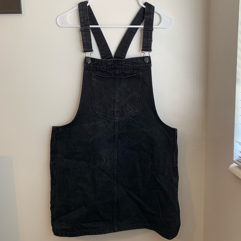 Black overall dress